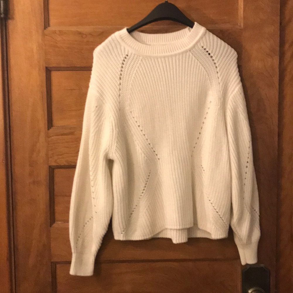 Cream Colored Oversized Boyfriend Sweater